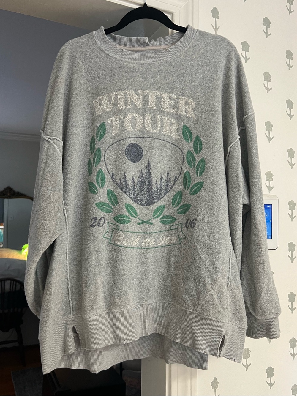 Aerie winter tour grey sweatshirt
